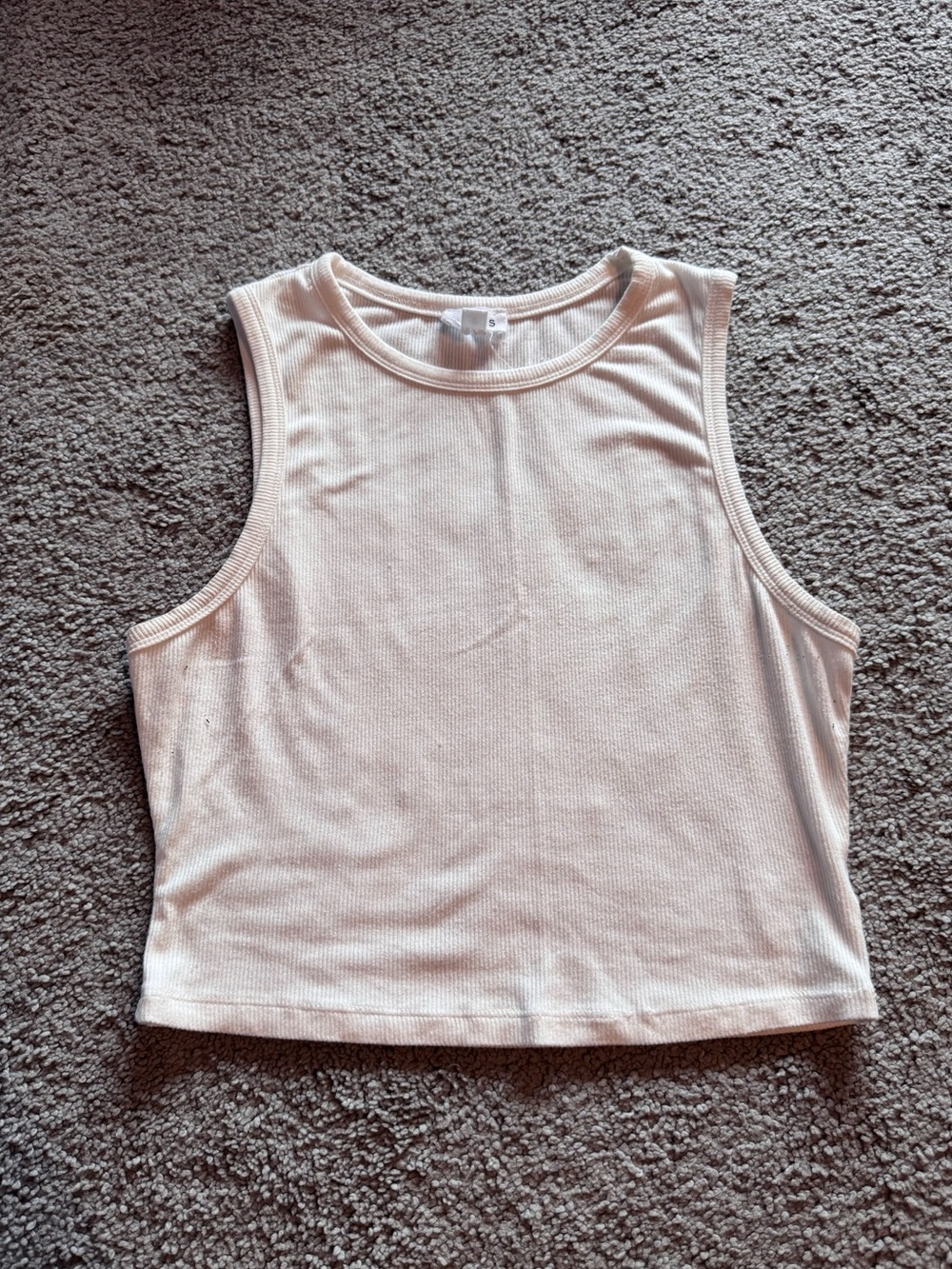 White Le Lis Cropped Tank